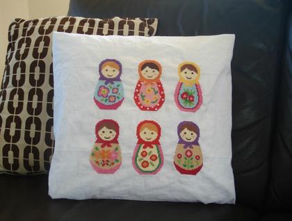 cross stitch baby pillows