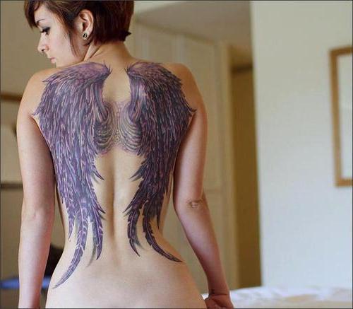 tattoo wings on the back photo