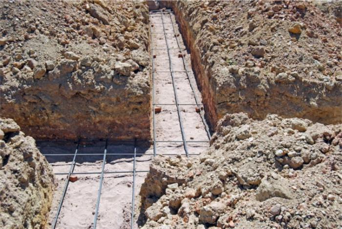 how to knit reinforcement under a strip foundation