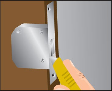 how to embed a lock in the interior door