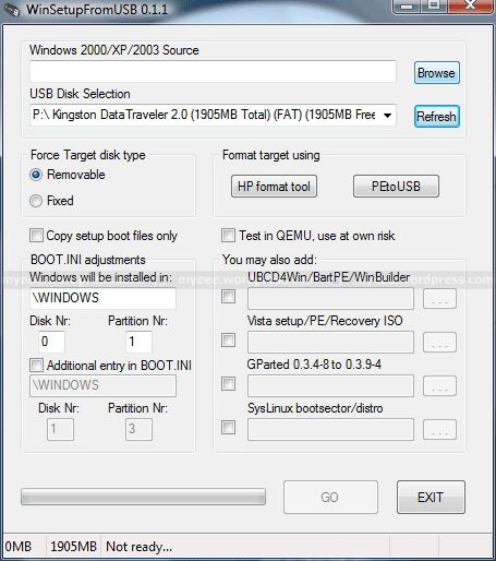 multiboot flash drive windows xp