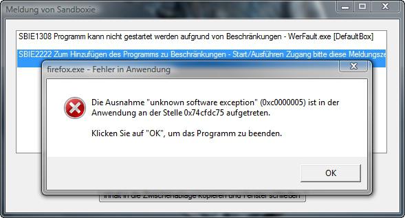 0xc0000005 windows 7