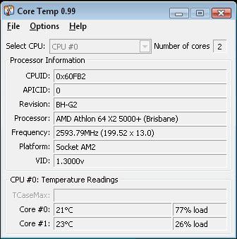 измерение температуры ноутбука