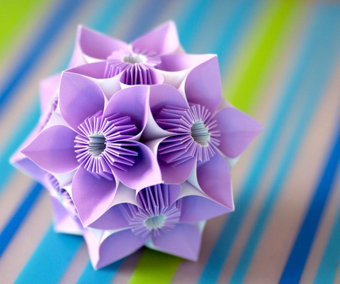 paper origami kusudama