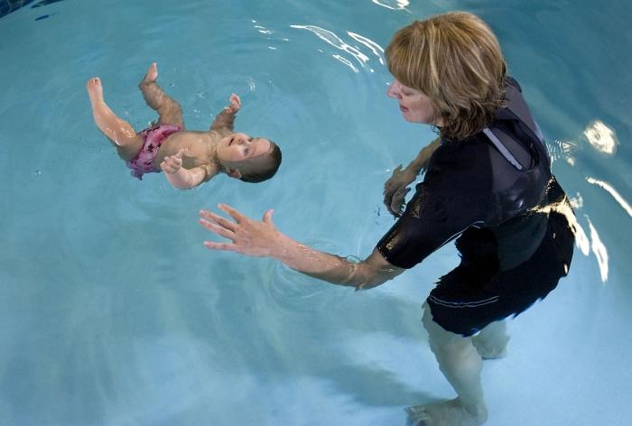 обучение плаванию грудничков