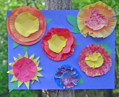 volumetric applique flowers