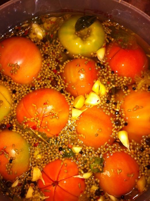 рецепт рассола для помидор