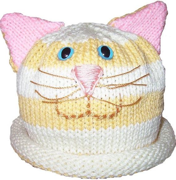 knitted cat hat