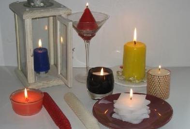 set of scented candles