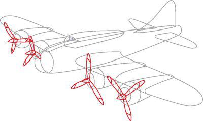 Как рисовать самолет военный легко
