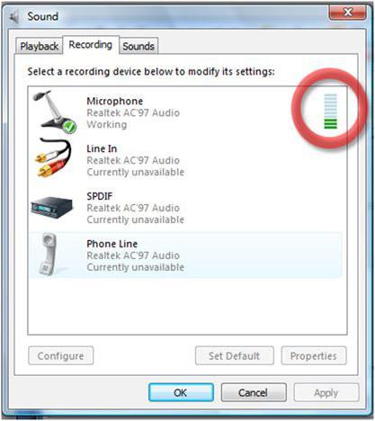 Как подключить микрофон к компьютеру Windows 7: стандартные средства
