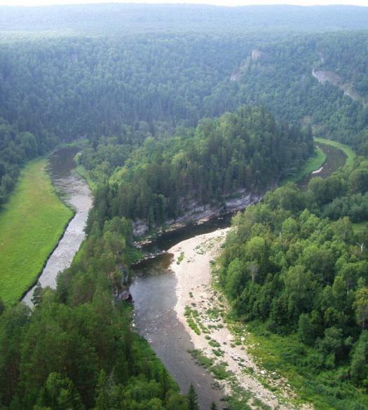 водопад в России на реке Куперля 