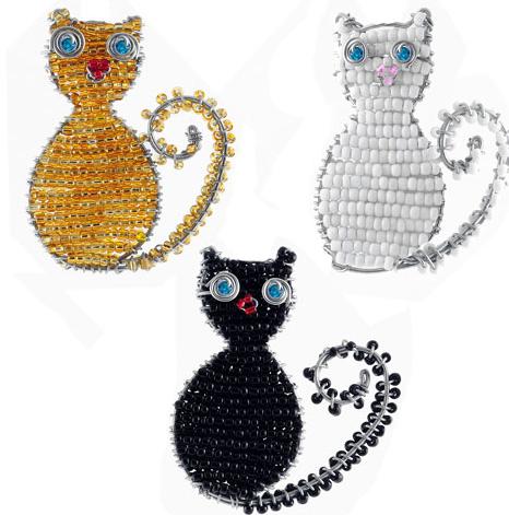 how to weave a cat from beads