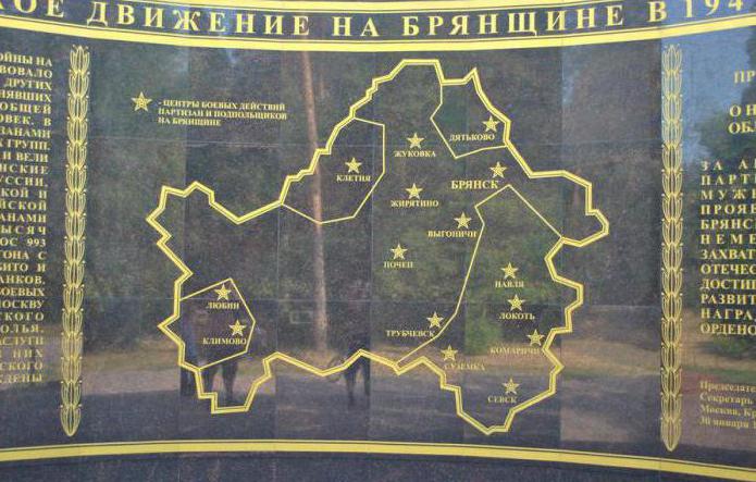 partisan glade bryansk location map