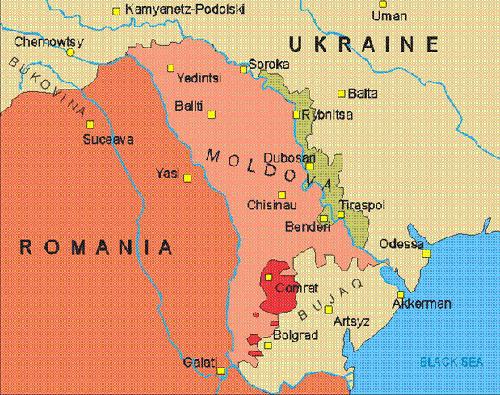 Карта молдавии украины и россии