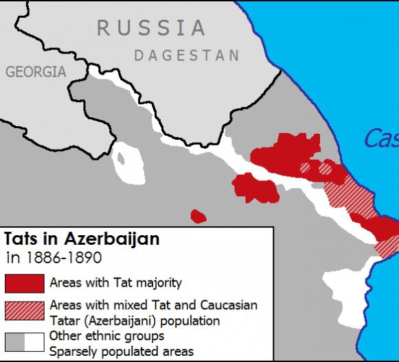  где проживают таты грузия азербайджан