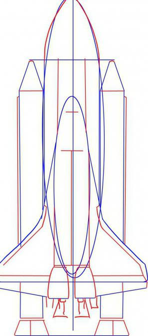 как нарисовать космическую ракету