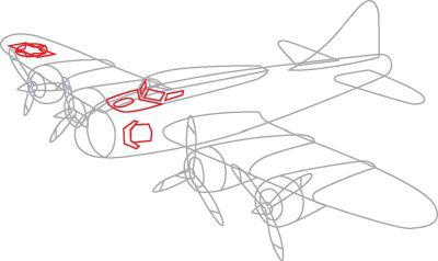 рисунок военного самолета карандашом