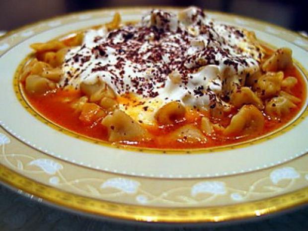 manti with pumpkin and minced meat recipe