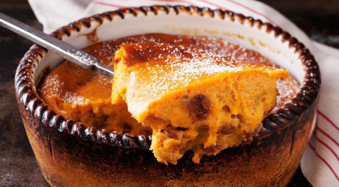 slow cooked pumpkin pudding