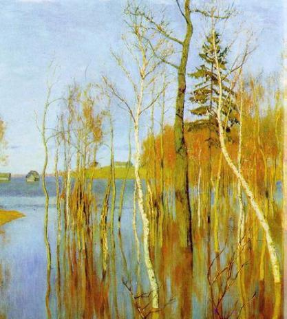 картина Левитана «Весна. Большая вода» сочинение 