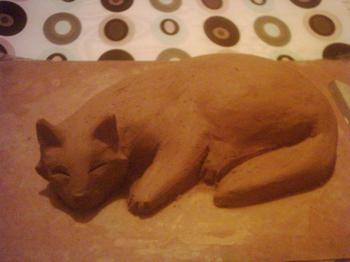 how to mold a cat from plasticine