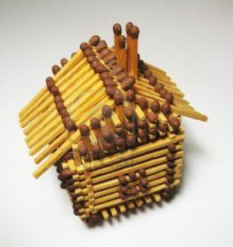 crafts from matches a house