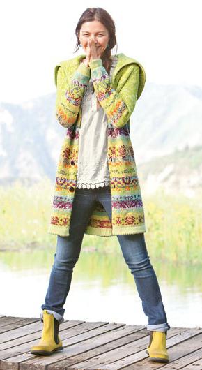 crochet knitted coat with patterns