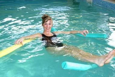 water aerobics training