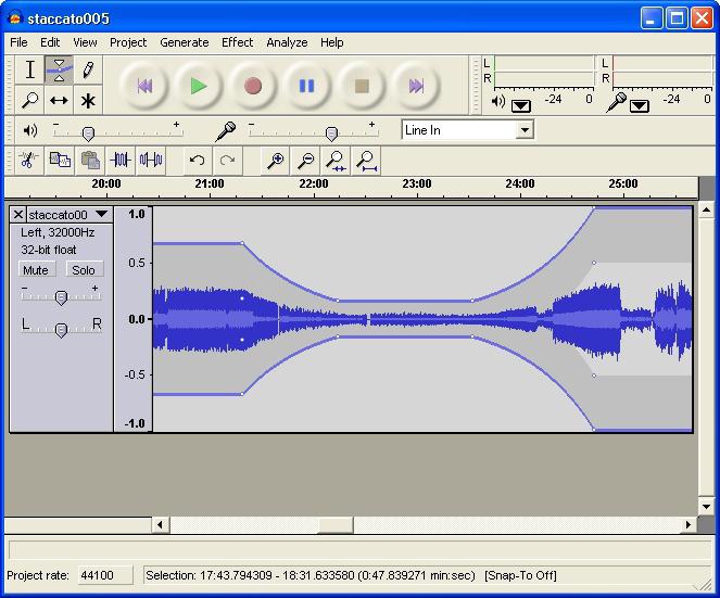 как обрезать audacity