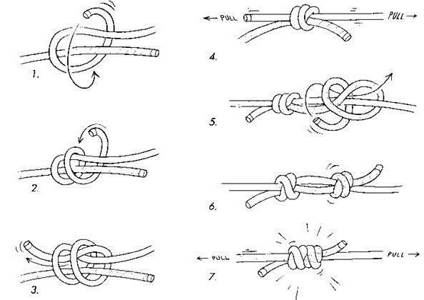схема вязания узла грейпвайн
