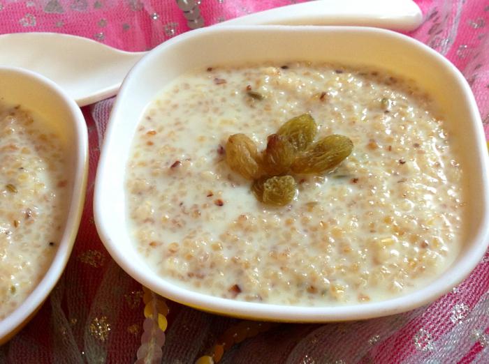 Wheat porridge with milk calories