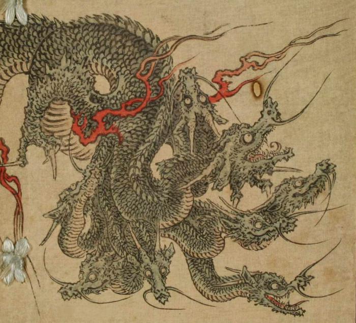 Дракон в японском стиле рисунок