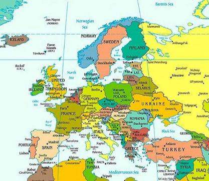 площадь государств европы