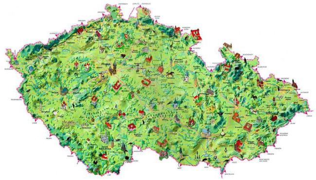 Прага на карте 