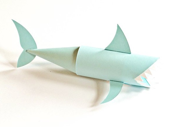 how to make a shark out of paper