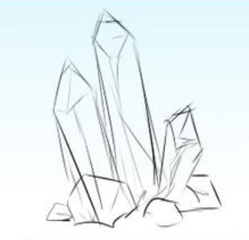 how to draw crystals