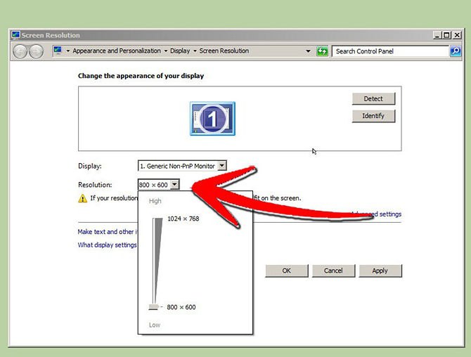 Как уменьшить разрешение экрана на windows 7