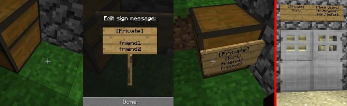 how to privatize chests in minecraft