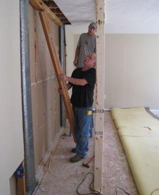 load-bearing walls in a brick house