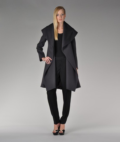 дизайнерское зимнее женское пальто
