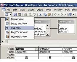 запросы sql access