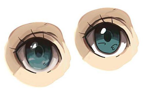 глаза аниме карандашом