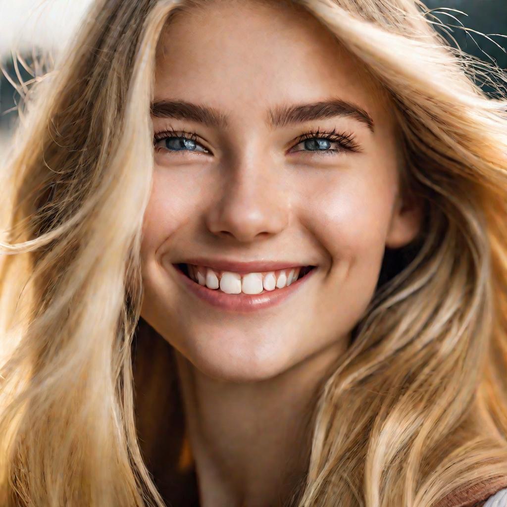 Портрет улыбающейся девушки