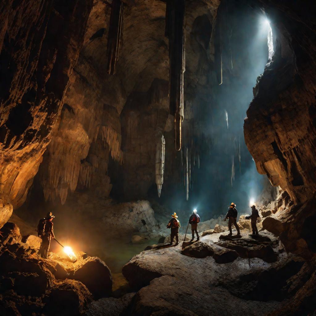Панорама огромной пещеры