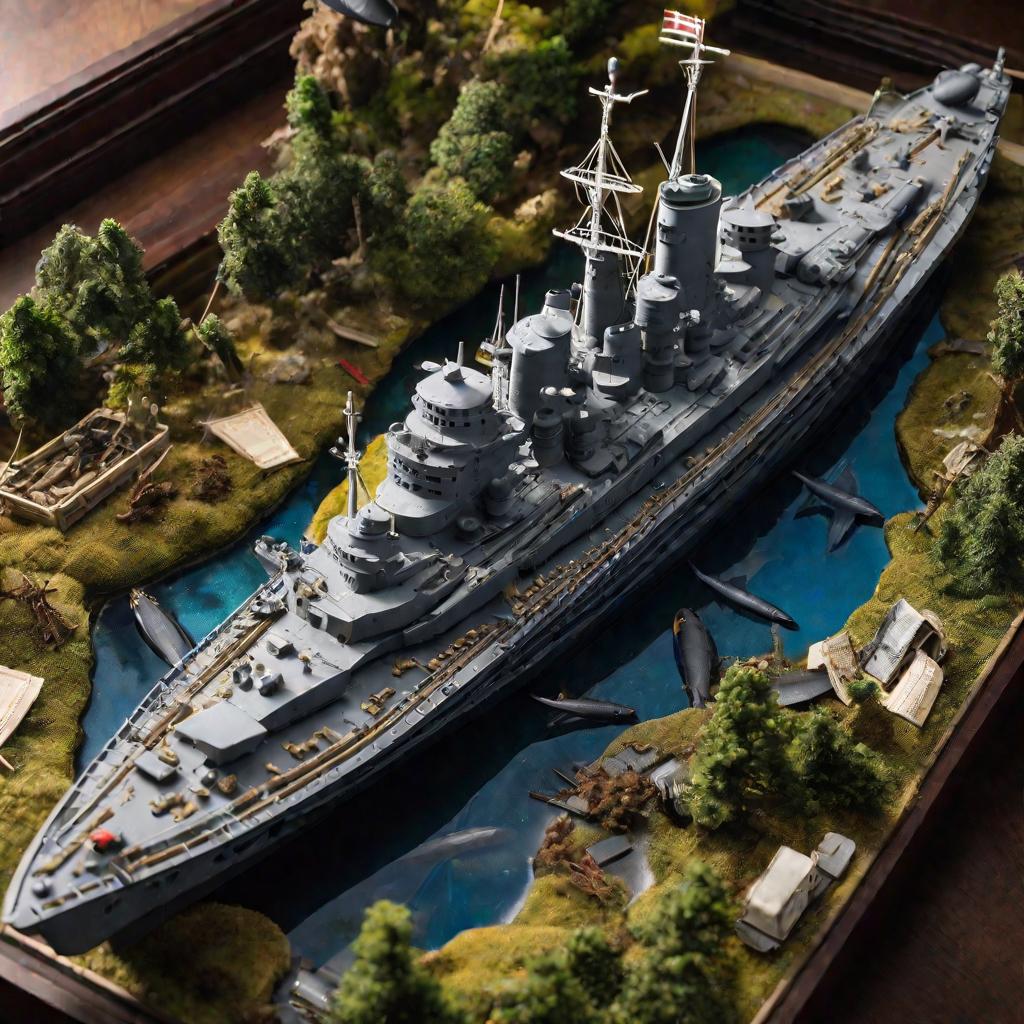 Модель затонувшего Бисмарка