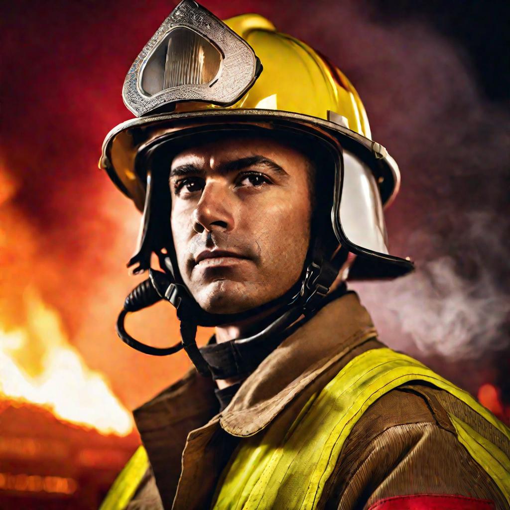 Портрет пожарного.