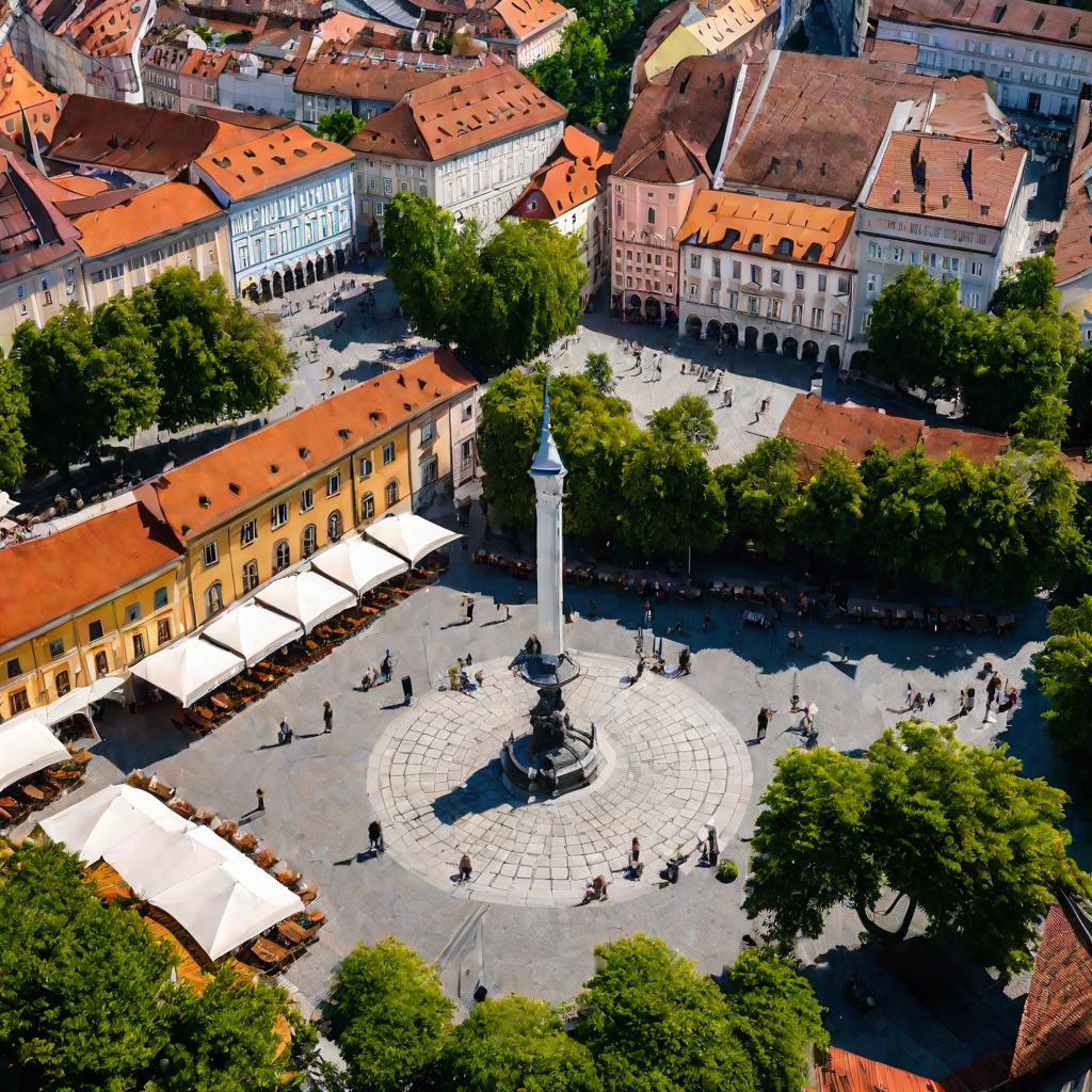 Площадь в старом городе Любляны