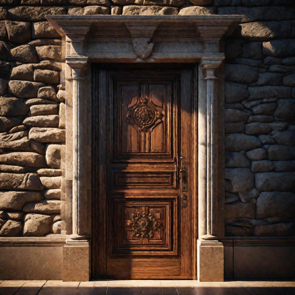 Стильная деревянная дверь