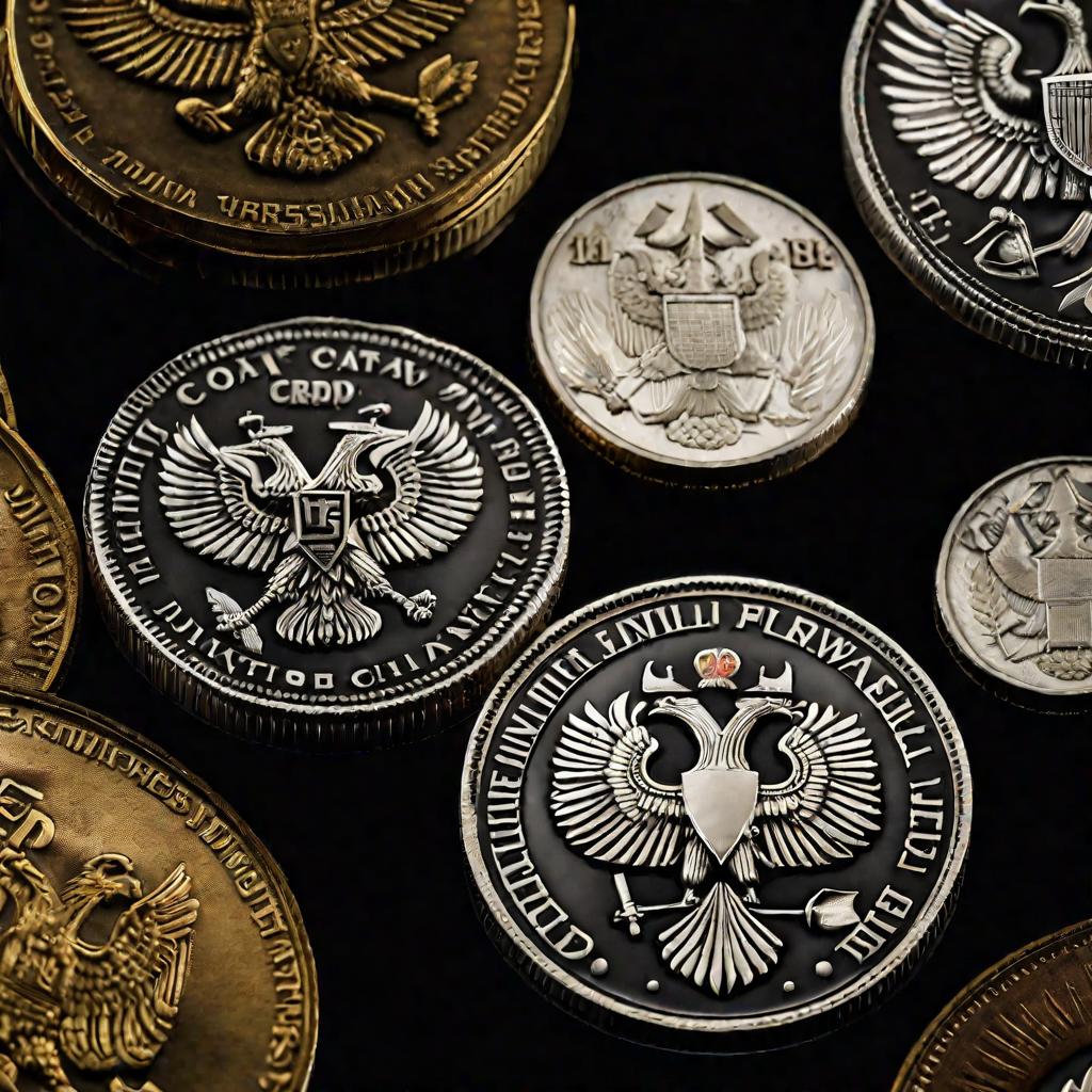 Советская и российская монеты рядом под лупой